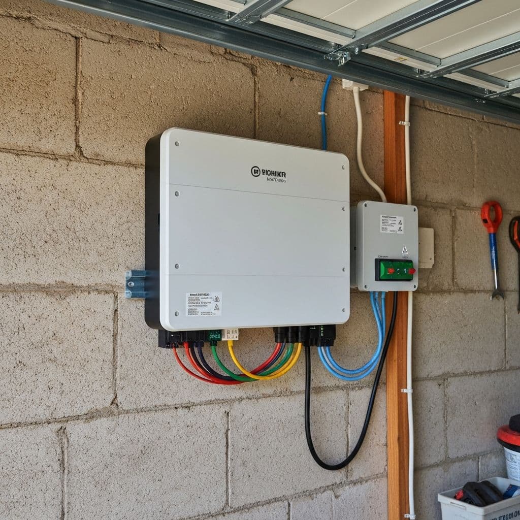 Solar inverter and isolator switch installation
